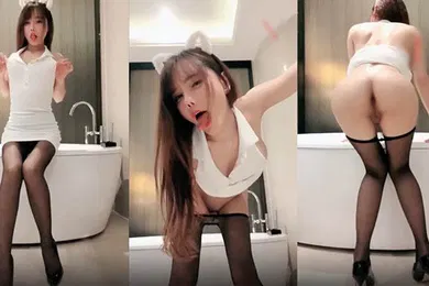 【主播网红】嫩模艾小青私拍极品网红嫩模艾小青_猫耳女郎浴大尺度私拍