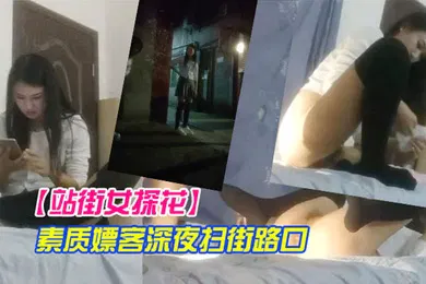 【国产厂牌】站街女探花素质嫖客深夜扫街路口等客的短裙年轻站街美女真牛X开着手机电筒草逼