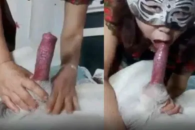 【乱伦】国产人兽老女人是爱狗人士看到大鸡巴受不了