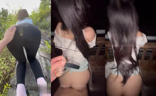 【乱伦】拉着气质姐姐铁路旁裤里丝双洞齐插，晚上又到树林母狗调教