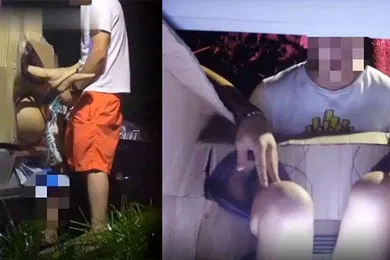 【自拍偷拍】重磅推荐外站大神三更半夜系列_满足变态老公的要求将老婆装箱子里野外放置_邀请路人随便玩